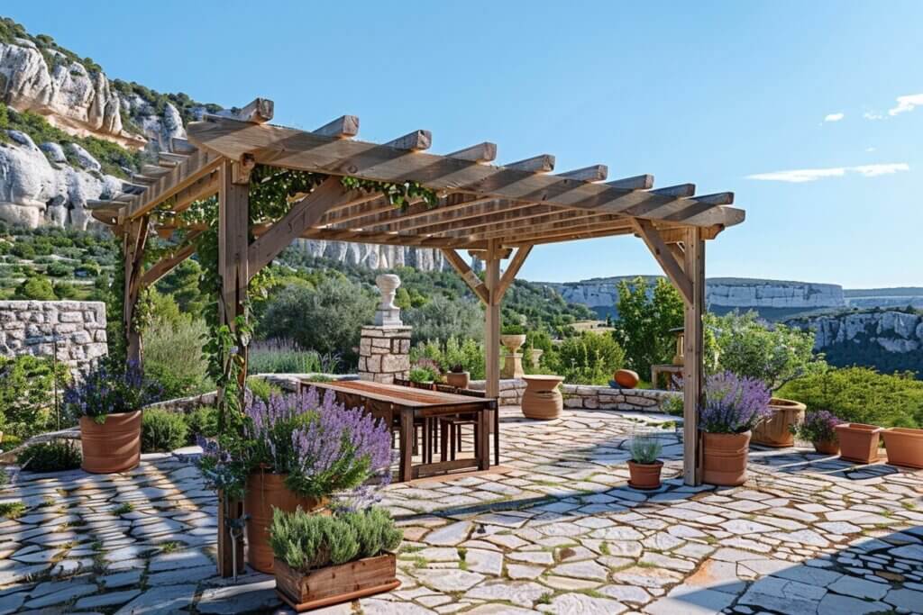 pergolas en bois baux de provence filea bois